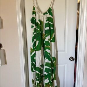 Farm Rio monstera Print Maxi Dress
